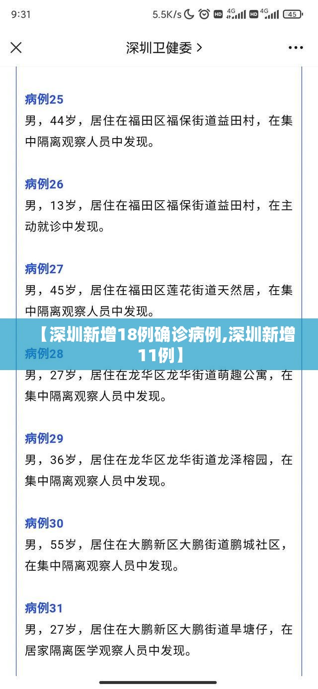 【深圳新增18例确诊病例,深圳新增11例】 【深圳新增18例确诊病例,深圳新增11例】