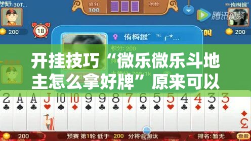 开挂技巧“微乐微乐斗地主怎么拿好牌	”原来可以开挂