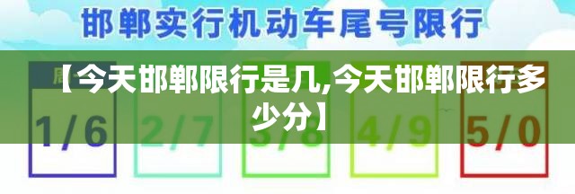 【今天邯郸限行是几,今天邯郸限行多少分】 【今天邯郸限行是几,今天邯郸限行多少分】