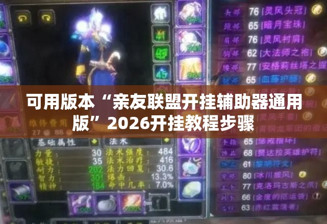 可用版本“亲友联盟开挂辅助器通用版”2026开挂教程步骤