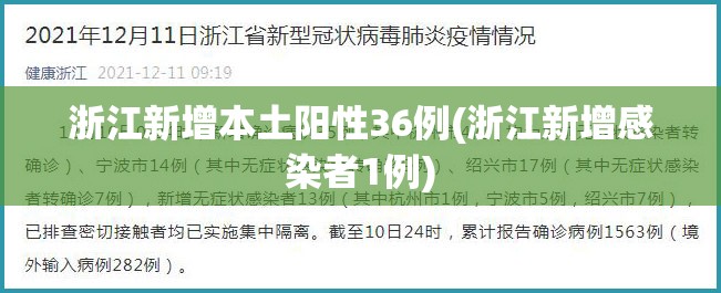 浙江新增本土阳性36例(浙江新增感染者1例)