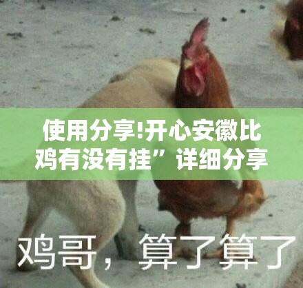 使用分享!开心安徽比鸡有没有挂”详细分享装挂步骤