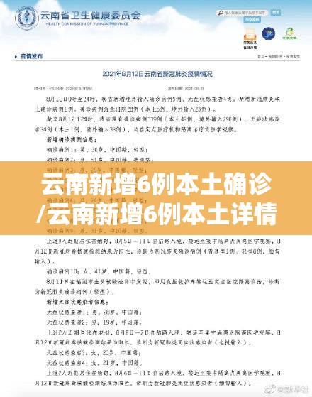 云南新增6例本土确诊/云南新增6例本土详情 云南新增6例本土确诊/云南新增6例本土详情