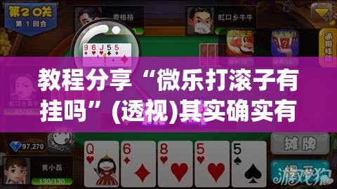 教程分享“微乐打滚子有挂吗”(透视)其实确实有挂