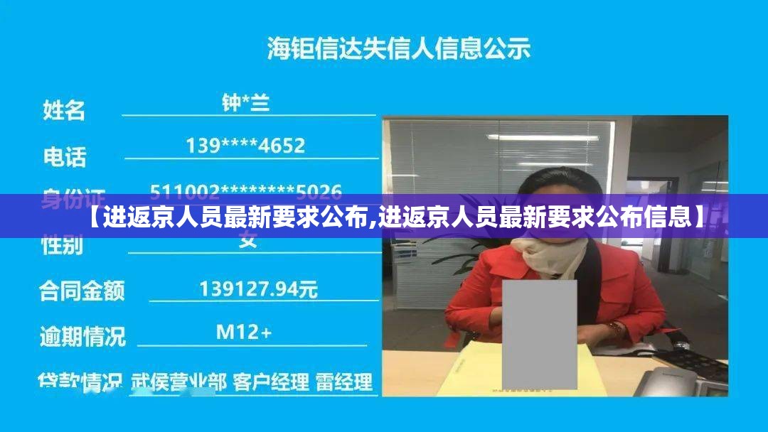 【进返京人员最新要求公布,进返京人员最新要求公布信息】 【进返京人员最新要求公布,进返京人员最新要求公布信息】