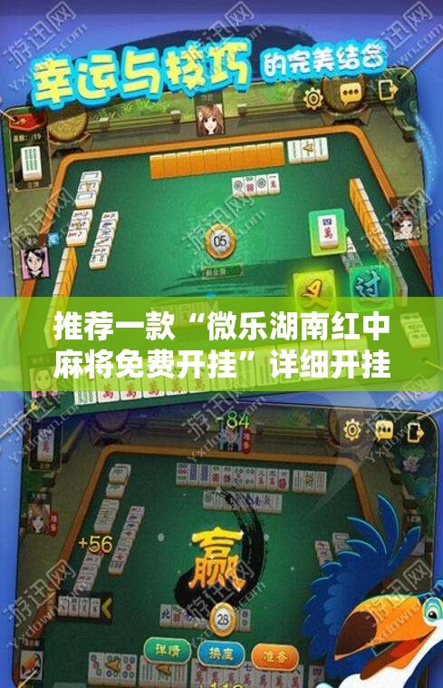 推荐一款“微乐湖南红中麻将免费开挂”详细开挂教程