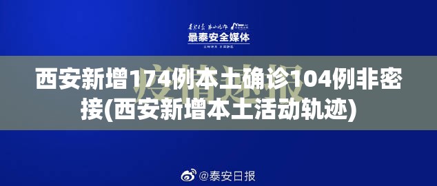 西安新增174例本土确诊104例非密接(西安新增本土活动轨迹) 西安新增174例本土确诊104例非密接(西安新增本土活动轨迹)