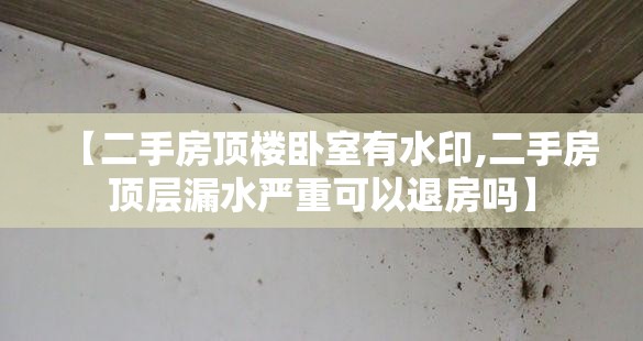 【二手房顶楼卧室有水印,二手房顶层漏水严重可以退房吗】