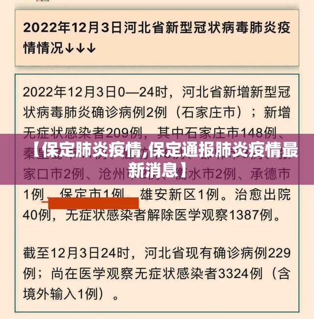 【保定肺炎疫情,保定通报肺炎疫情最新消息】