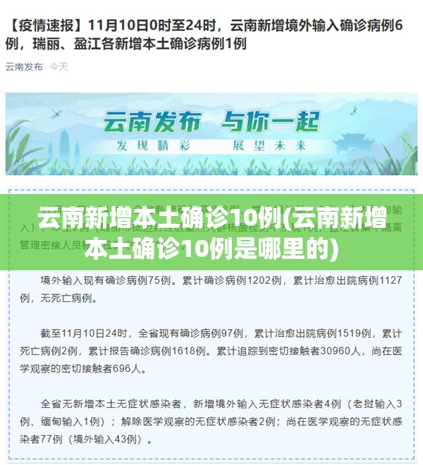 云南新增本土确诊10例(云南新增本土确诊10例是哪里的) 云南新增本土确诊10例(云南新增本土确诊10例是哪里的)