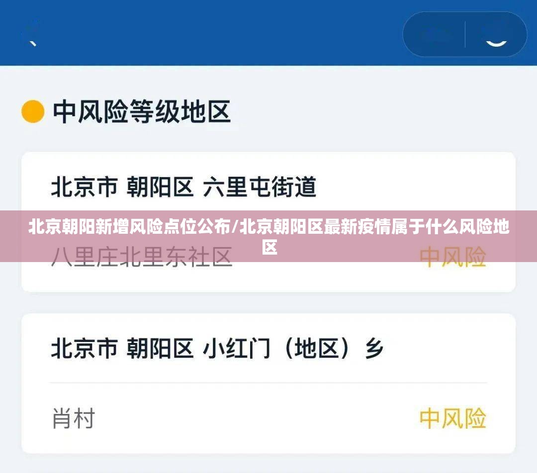 北京朝阳新增风险点位公布/北京朝阳区最新疫情属于什么风险地区 北京朝阳新增风险点位公布/北京朝阳区最新疫情属于什么风险地区