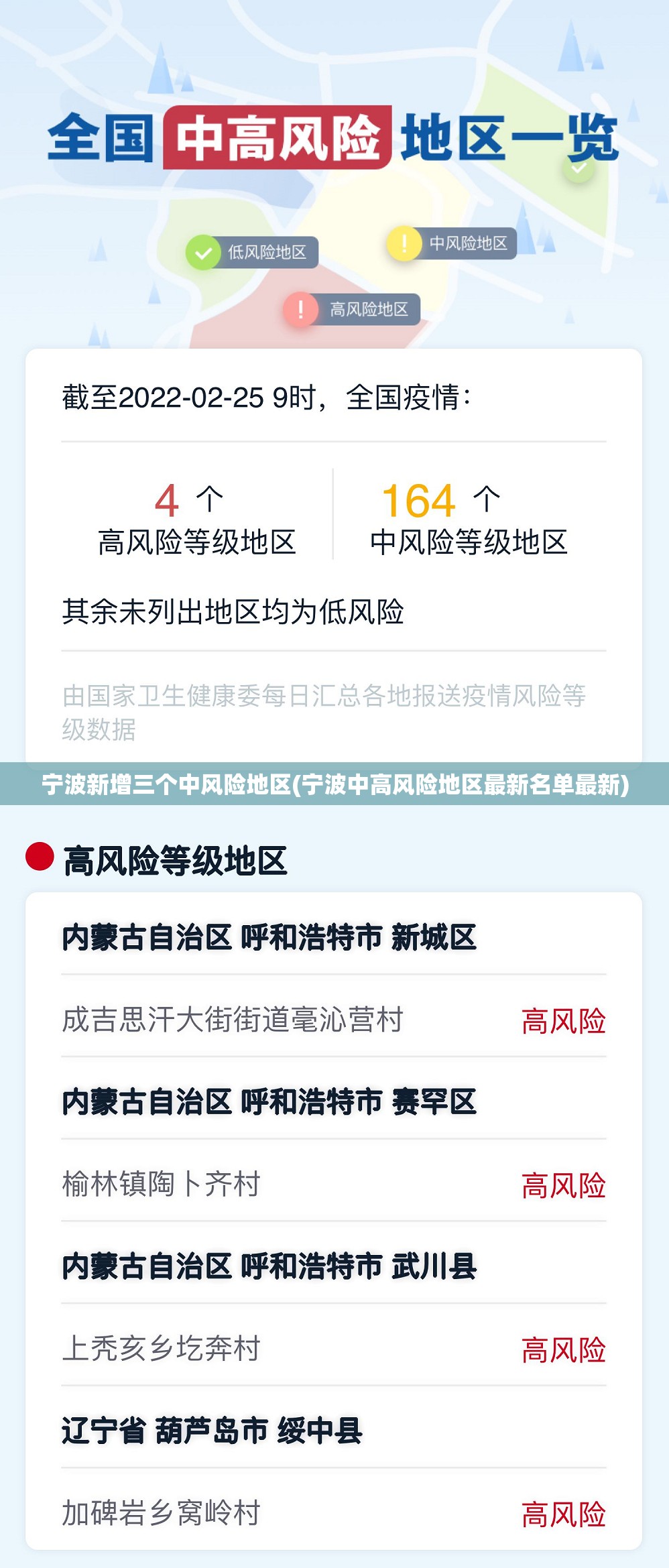 宁波新增三个中风险地区(宁波中高风险地区最新名单最新)