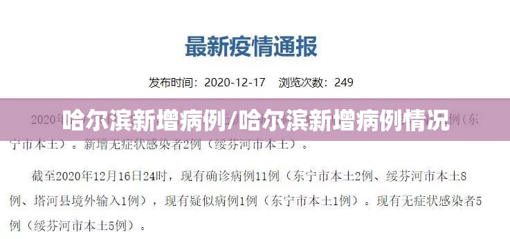 哈尔滨新增病例/哈尔滨新增病例情况