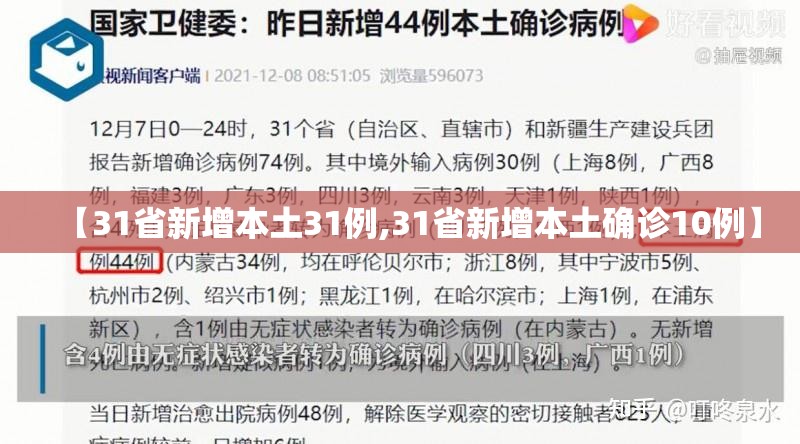 【31省新增本土31例,31省新增本土确诊10例】 【31省新增本土31例,31省新增本土确诊10例】