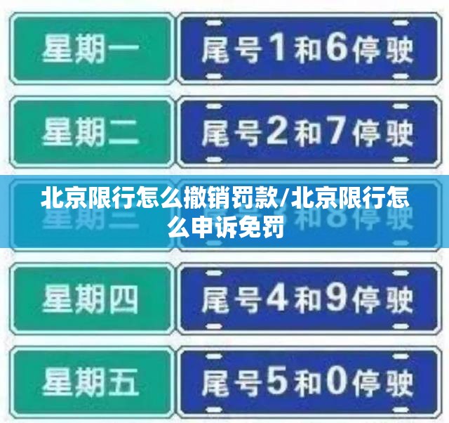 北京限行怎么撤销罚款/北京限行怎么申诉免罚 北京限行怎么撤销罚款/北京限行怎么申诉免罚