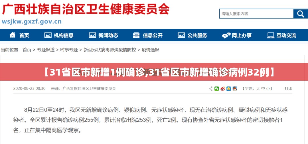 【31省区市新增1例确诊,31省区市新增确诊病例32例】
