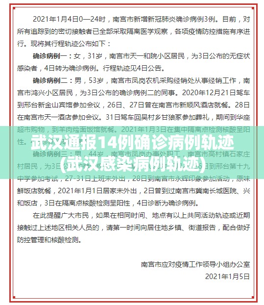 武汉通报14例确诊病例轨迹(武汉感染病例轨迹)