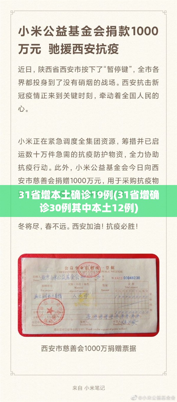 31省增本土确诊19例(31省增确诊30例其中本土12例) 31省增本土确诊19例(31省增确诊30例其中本土12例)