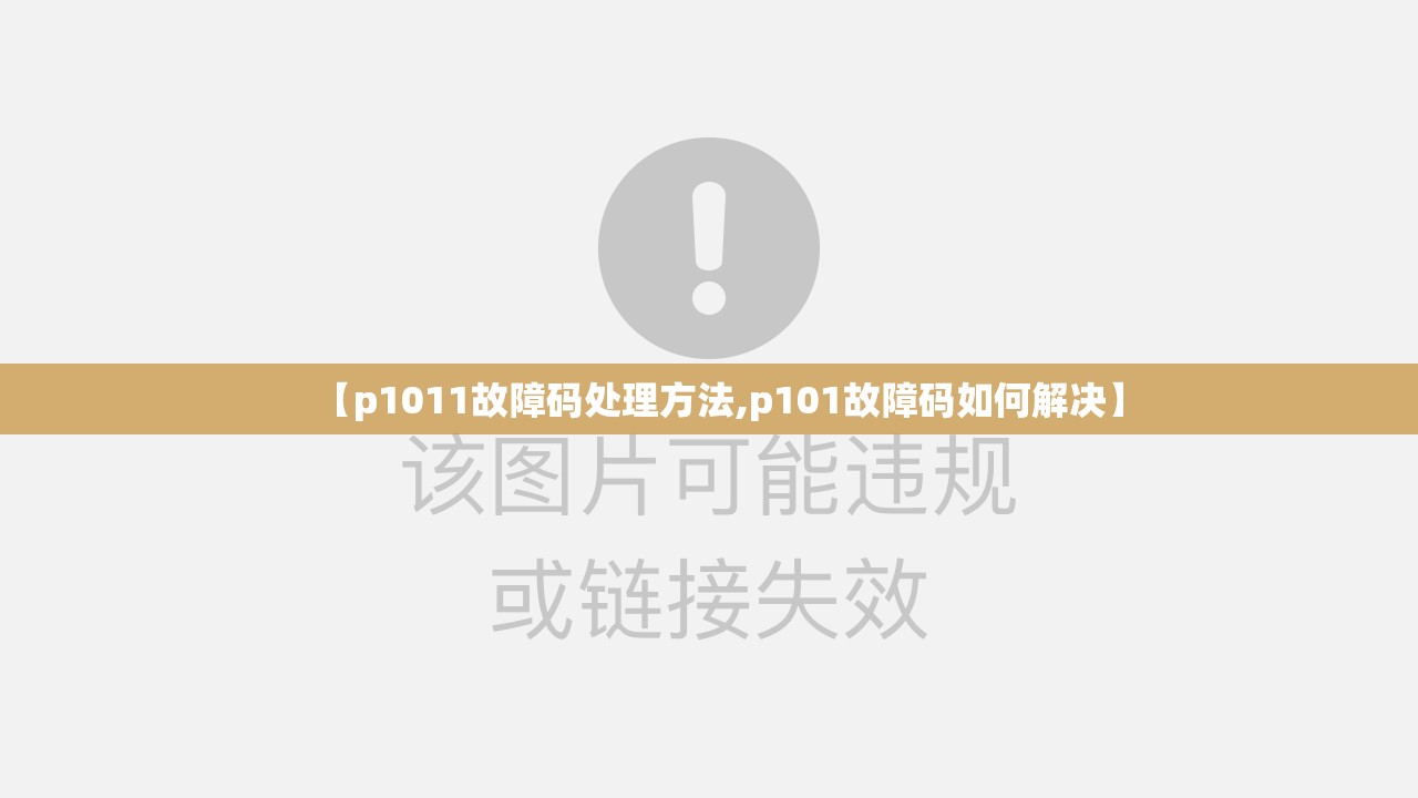 【p1011故障码处理方法,p101故障码如何解决】 【p1011故障码处理方法,p101故障码如何解决】