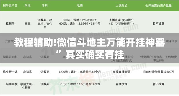 教程辅助!微信斗地主万能开挂神器”其实确实有挂