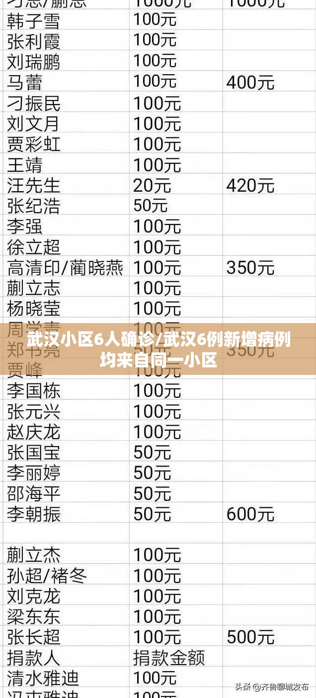 武汉小区6人确诊/武汉6例新增病例均来自同一小区