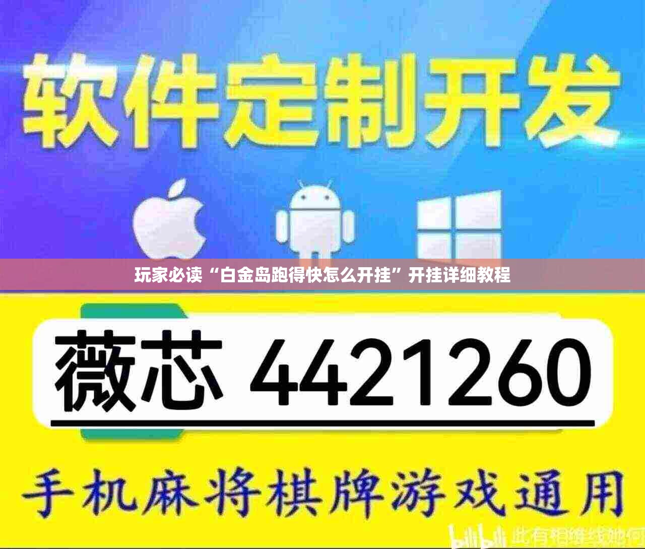 玩家必读“白金岛跑得快怎么开挂”开挂详细教程