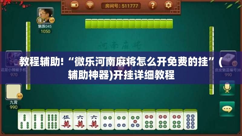 教程辅助!“微乐河南麻将怎么开免费的挂”(辅助神器)开挂详细教程