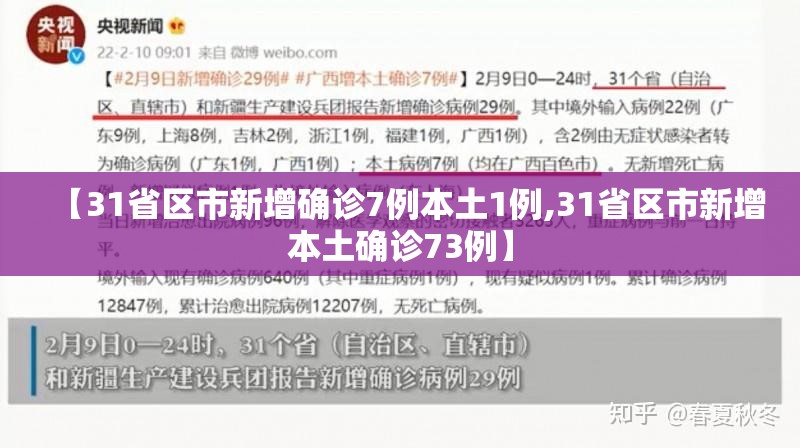 【31省区市新增确诊7例本土1例,31省区市新增本土确诊73例】 【31省区市新增确诊7例本土1例,31省区市新增本土确诊73例】