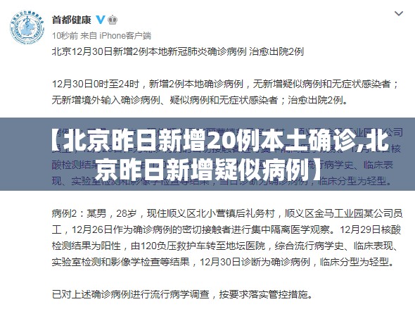 【北京昨日新增20例本土确诊,北京昨日新增疑似病例】 【北京昨日新增20例本土确诊,北京昨日新增疑似病例】