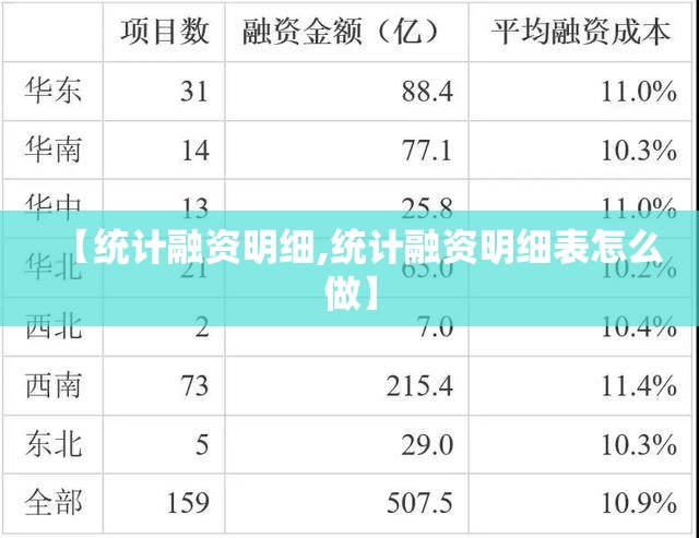 【统计融资明细,统计融资明细表怎么做】 【统计融资明细,统计融资明细表怎么做】
