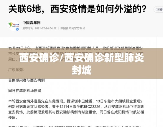 西安确诊/西安确诊新型肺炎封城 西安确诊/西安确诊新型肺炎封城