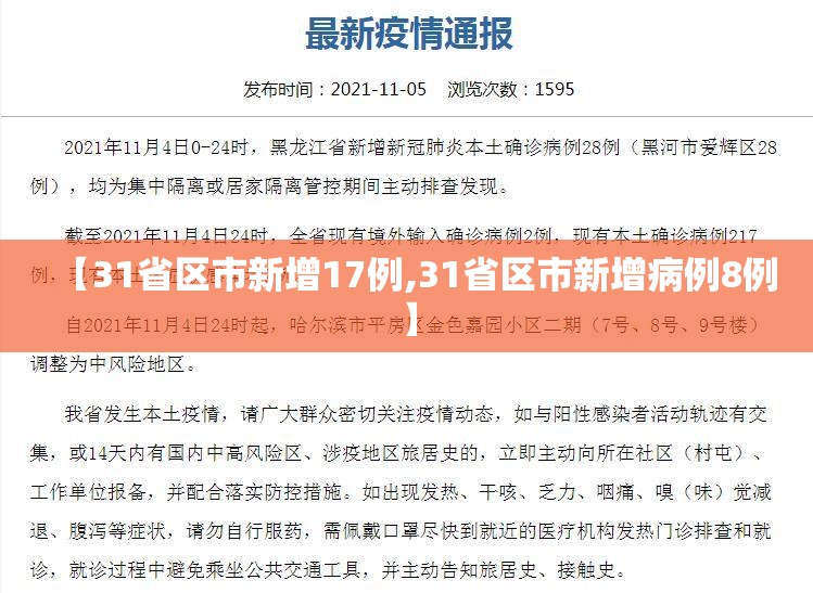 【31省区市新增17例,31省区市新增病例8例】 【31省区市新增17例,31省区市新增病例8例】
