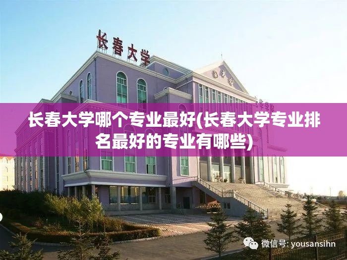 长春大学哪个专业最好(长春大学专业排名最好的专业有哪些)