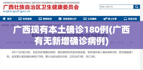 广西现有本土确诊180例(广西有无新增确诊病例) 广西现有本土确诊180例(广西有无新增确诊病例)