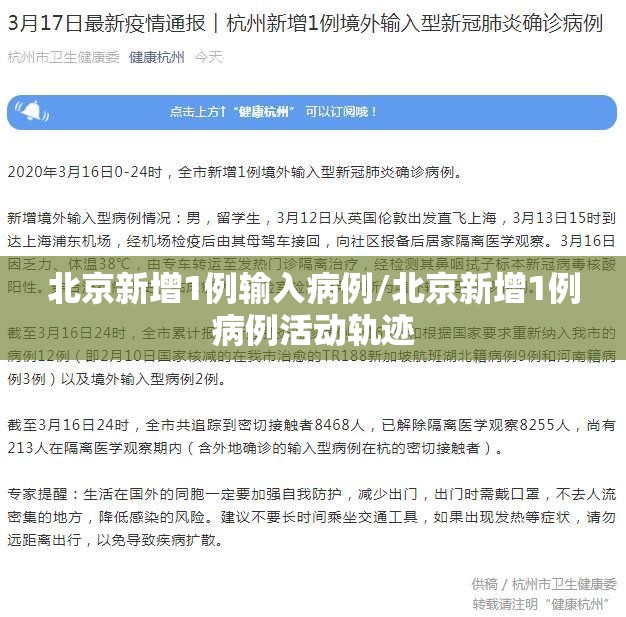 北京新增1例输入病例/北京新增1例病例活动轨迹 北京新增1例输入病例/北京新增1例病例活动轨迹