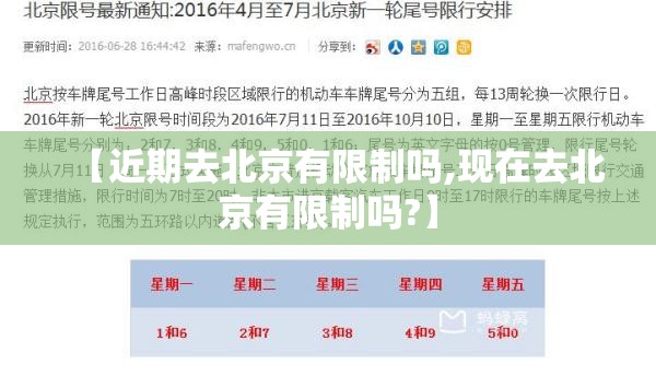 【近期去北京有限制吗,现在去北京有限制吗?】 【近期去北京有限制吗,现在去北京有限制吗?】