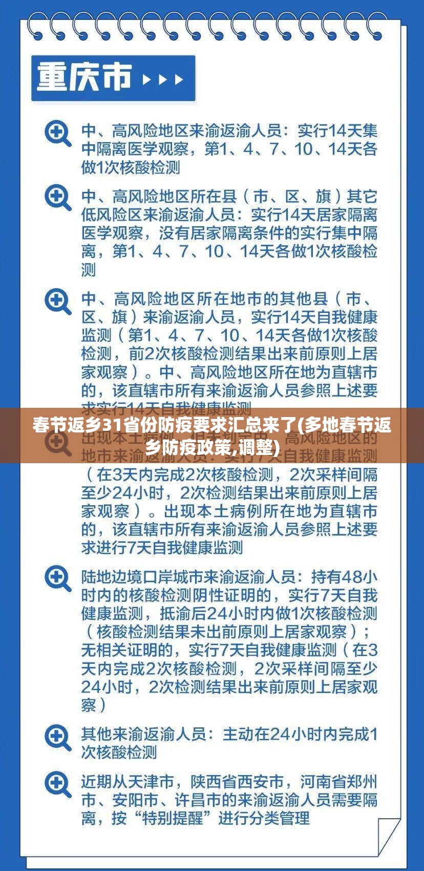 春节返乡31省份防疫要求汇总来了(多地春节返乡防疫政策,调整) 春节返乡31省份防疫要求汇总来了(多地春节返乡防疫政策,调整)