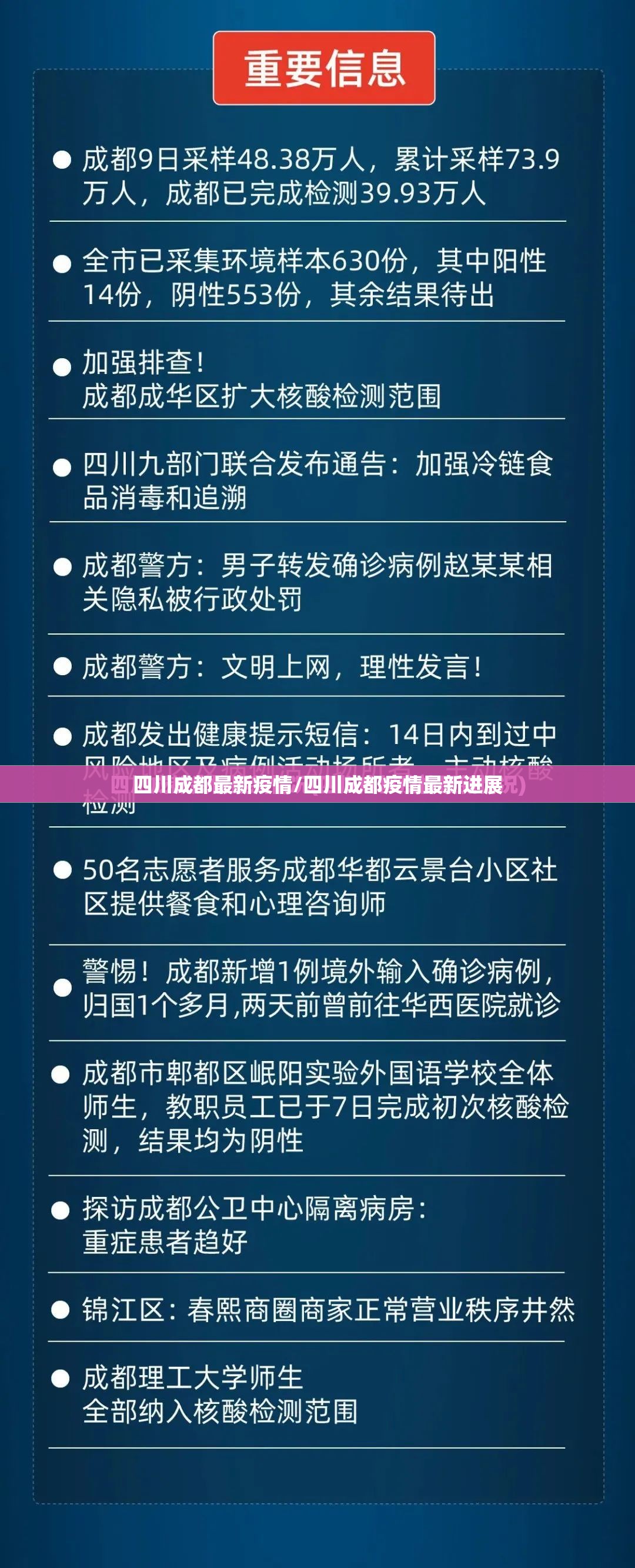 四川成都最新疫情/四川成都疫情最新进展 四川成都最新疫情/四川成都疫情最新进展