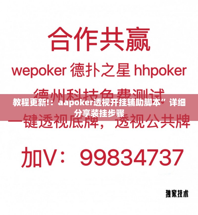 教程更新!：aapoker透视开挂辅助脚本”详细分享装挂步骤