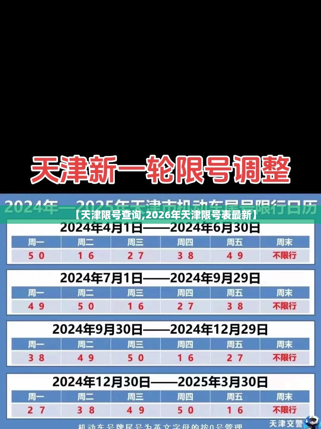 【天津限号查询,2026年天津限号表最新】 【天津限号查询,2026年天津限号表最新】