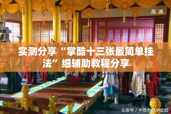 实测分享“掌酷十三张最简单挂法	”细辅助教程分享