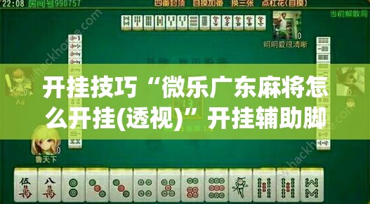 开挂技巧“微乐广东麻将怎么开挂(透视)”开挂辅助脚本+详细开挂安装教程