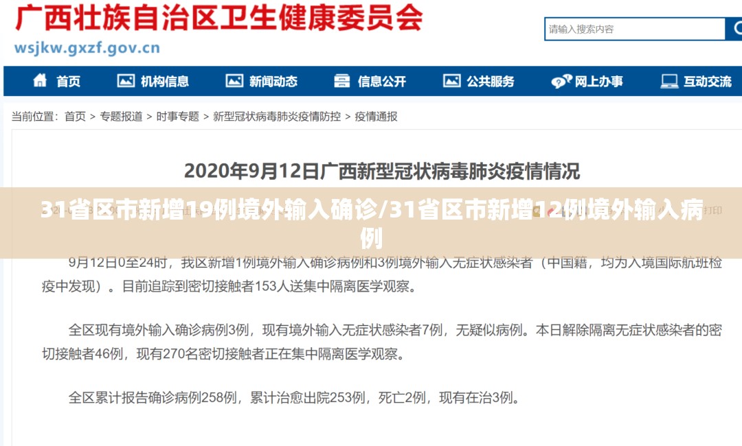 31省区市新增19例境外输入确诊/31省区市新增12例境外输入病例 31省区市新增19例境外输入确诊/31省区市新增12例境外输入病例