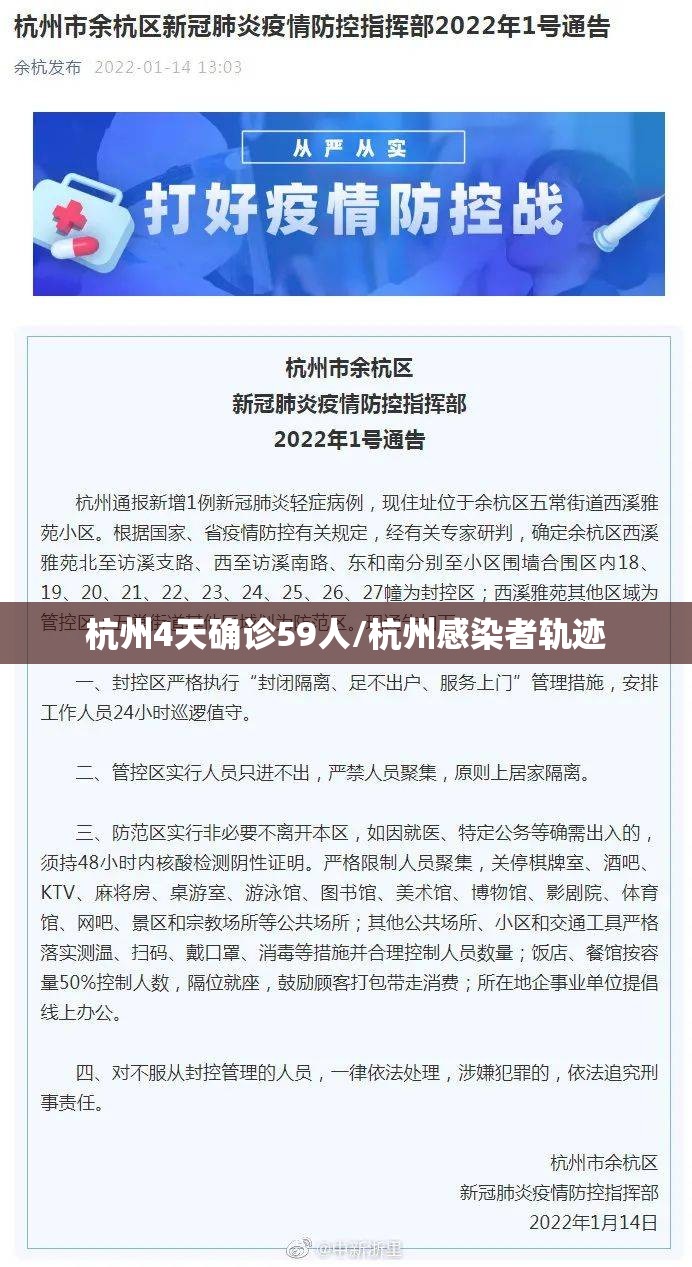 杭州4天确诊59人/杭州感染者轨迹