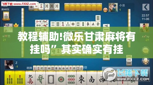 教程辅助!微乐甘肃麻将有挂吗”其实确实有挂