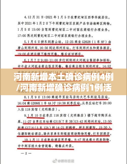 河南新增本土确诊病例4例/河南新增确诊病例1例活动轨迹 河南新增本土确诊病例4例/河南新增确诊病例1例活动轨迹