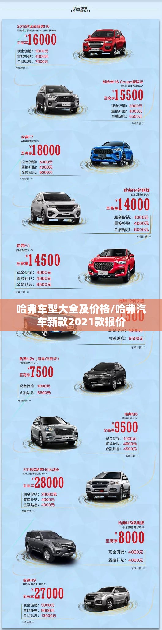 哈弗车型大全及价格/哈弗汽车新款2021款报价 哈弗车型大全及价格/哈弗汽车新款2021款报价