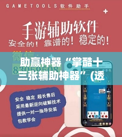 助赢神器“掌酷十三张辅助神器”(透视挂)辅助下载教程