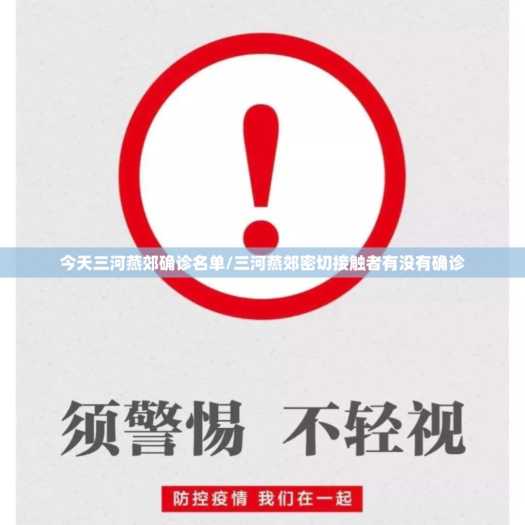 今天三河燕郊确诊名单/三河燕郊密切接触者有没有确诊 今天三河燕郊确诊名单/三河燕郊密切接触者有没有确诊