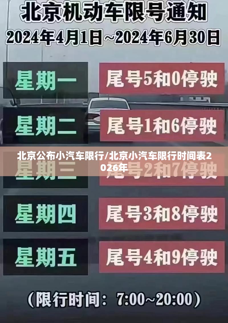 北京公布小汽车限行/北京小汽车限行时间表2026年 北京公布小汽车限行/北京小汽车限行时间表2026年